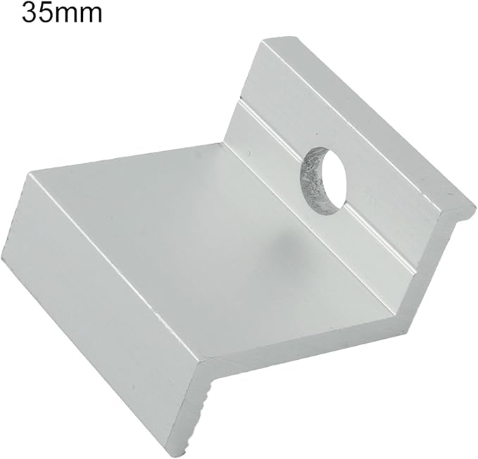 10 Pcs Adjustable Solar Panel Mount End Clamp, Solar Panel Attachment Mounting Bracket Roof Mount End Clips, Solar End Clamp Solar Panel Mounting Z Bracket Clamps(35mm)