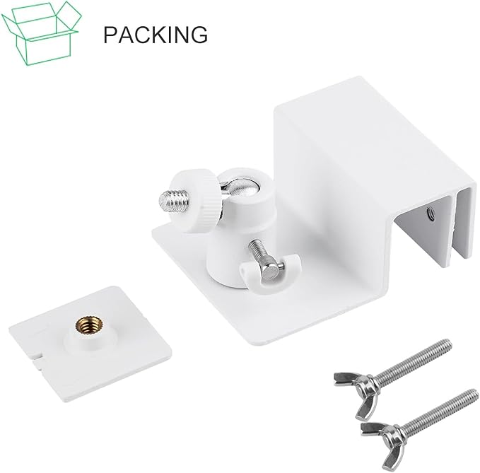 ALERTCAM Gutter Mount for Solar Panel, Adjustable Weatherproof Aluminum Alloy Mount Bracket, Perfect Angle to Get Adequate Sunlight (White)