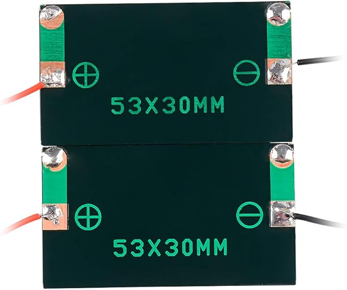 10Pcs 5V 30mA Mini Solar Panels for Mini Solar Cells DIY Electric Toy Materials Photovoltaic Cells Solar DIY System Kits 2.08"x1.18"(5V 30mA 53mmx30mm)