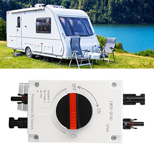 Solar PV DC Switch 1500V 32A, DC Miniature Circuit Breaker IP66 Solar Combiner Box for Solar Panel System RV (Basic Type)