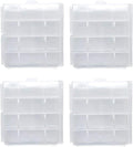 Battery Case AA/AAA Battery Holder Container Compact Portable Organizer Storage Case Insulative Plastic Clear Protective Battery Case for Travelling/Home/Office/School/Garage(4 PCS)