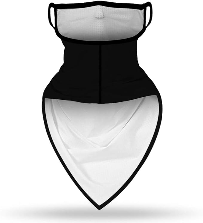 YAYOUREL Neck Gaiter Face Mask Bandanas for Men Women UV Face Scarf Cover Ear Loop Hole Facemask for Fishing Running Cycling