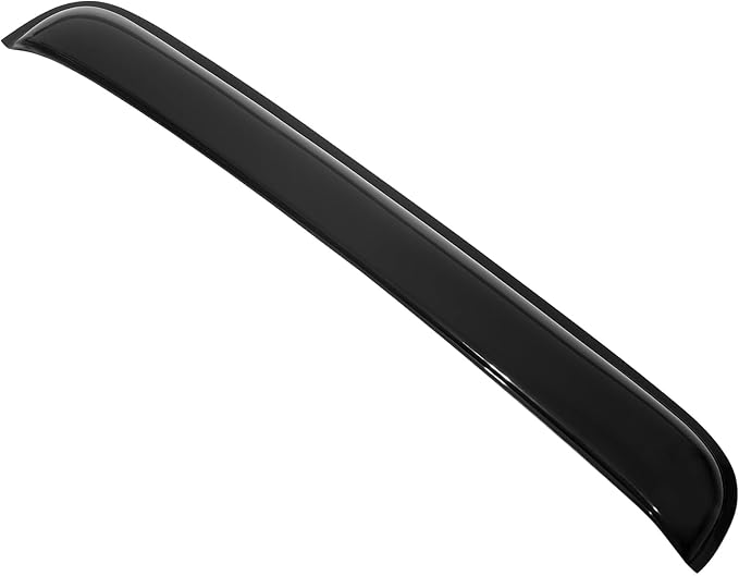 38inch Universal Shatterproof Sun Rain Guard Rainroof Wind Deflector,Tape-On Dark Smoke Tint Auto Moonroof Window Visor Fit Sunroof Which Is Not Wider Than 36.8",Rainy Windy Weather Protection RN98
