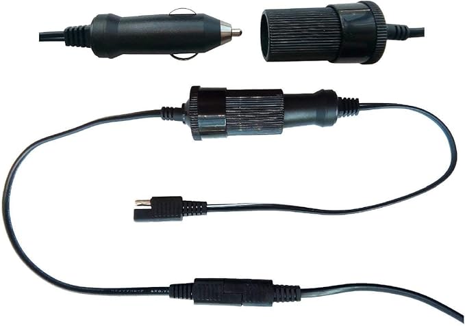 Sunway Solar 16FT Battery Charger Extension Cable Adapter SAE Connectors Quick Connect with Battery Clamps For 12V Trickle Charger And Maintainer, 12Volt Solar Panel Power System Kit