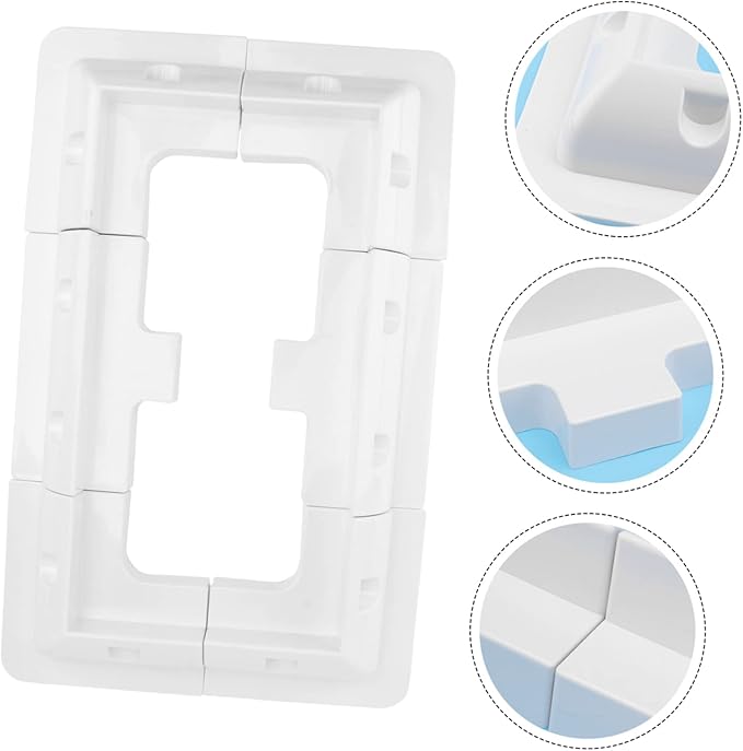 1set Solar Panel Mounting Brackets Lightweight Abs Solar Stand Racks for Roof Boat and Rv Easy Installation White Set