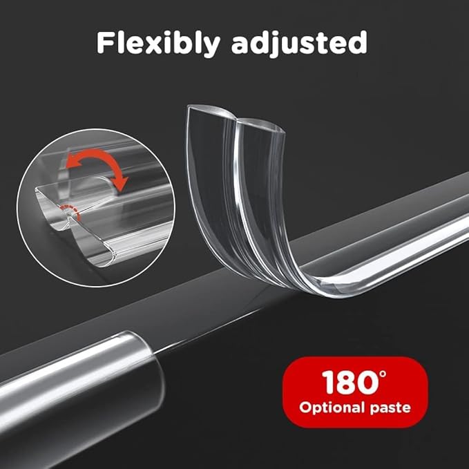 Edge Protector for Baby Proofing,Clear Edge Protector Strip,Sharp Edge Wrap Cover Tape,Self Adhesive Protective Bumper Guards for Cabinet Door,Desk,Glass Table, and Wall 13.1ft(4M) with 4 Corners