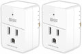 BXST Single Outlet Surge Protector, Mini Surge Protector for Refrigerators, PC, TV and Home Appliances, Flat Plug Wall Mount Power Suppressor with LED Indicators, 15A, 1800W, 120V, 2 Pack