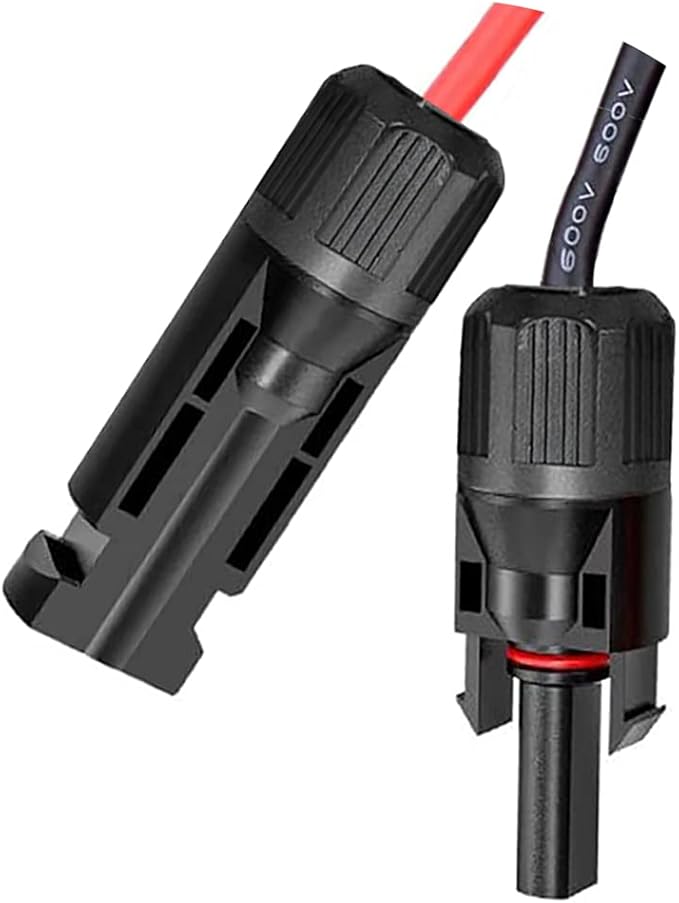 10AWG Solar Panel Cable Connector Kit,Anderson Connector,Anderson Adapter Power Pole Port,Male and Female Solar Extension Cable Connector Kits for Portable Solar Generator Power Station(2Ft)