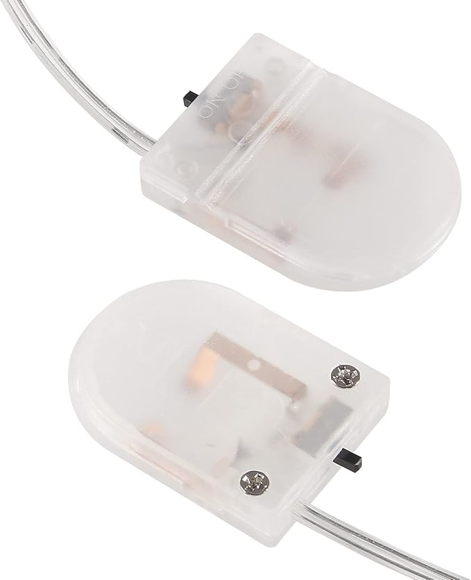 Alinan 5pcs Button Battery Holder Coin Cell Battery Holder with Switch CR2032 1 X 3V Battery Holder Battery Storage Boxes Cover with Wires On ON-Off Switch Socket Container (Clear)
