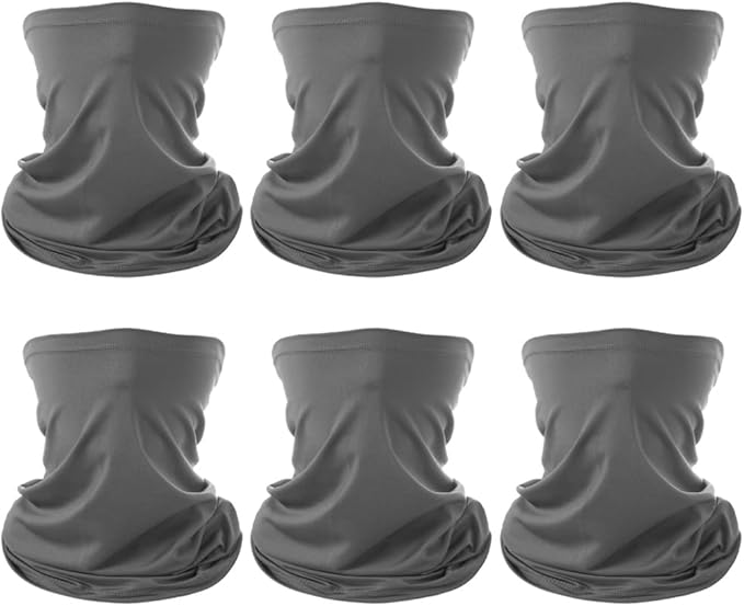 6 Pieces Summer Face Cover Scarf Mens Neck Gaiter For Men Women UV Protection Face Breathable Sun Protection Cycling Running