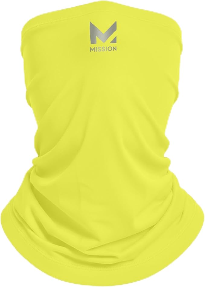 MISSION Multi-Use Neck Gaiter Face Mask for Ski & Outdoors, UPF 50, Breathable Lightweight Fabric
