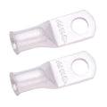 SELTERM 2pcs 4 AWG 1/4" Stud Tinned Copper Wire Lugs, Battery Lugs, Ring Terminals, Battery Cable Ends, 4 Guage Ring Terminal Connectors, UL Marine Grade Electrical Battery Terminal Connectors