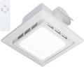 10" Bathroom Exhaust Fan with Light, 8" x8" Ceiling Opening, 110 CFM Powerful 1.0 Sone Quiet Vent Fan, 2600lm 6000K Color LED Light, Easy to Install, Space Saving Bathroom Ventilation