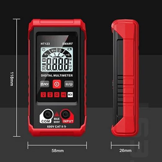 Ht Automatic Digital Multimeter,Tm-510 4000 Counts Smart Digital Multimeter,Digital Display Intelligent Multimeter,Voltage Tester with Non-Contact Voltage Function (2 PCS)