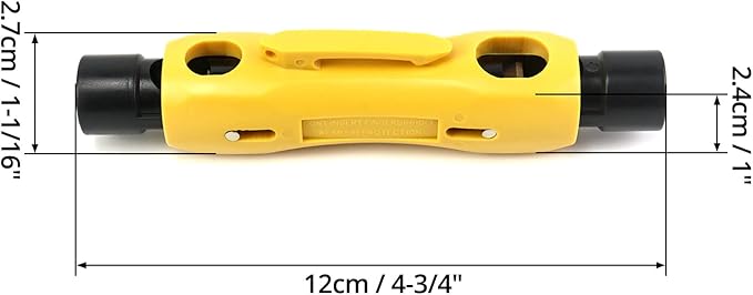 QWORK Double Ended Coax Stripper, 2 Pack Coxaial Cable Stripper Wire Cutter Coax Stripping Tool for RG7/11 and RG59/6/6Q