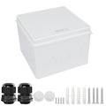 LeMotech Junction Box, Electrical Box IP65 Water Resistant Dustproof ABS Plastic Project Enclosure for Electronics White, External Size 7.8 x 7.8 x 5.9 inch