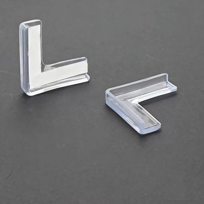 Clear PVC Corner Guards,L-Shaped Protective Bumpers for Tables,Transparent Windows,Doors Rubber Corners for Sharp Corners Transparent Anti-Collision Protectors(8 PCS)