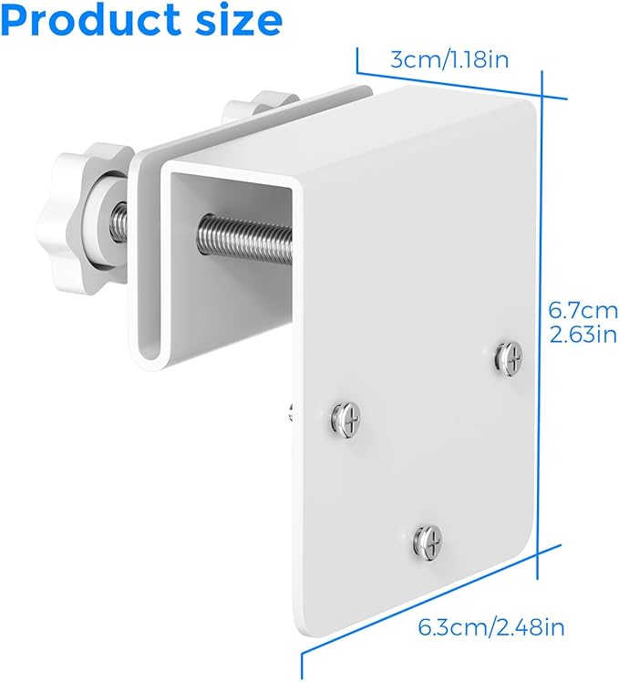 Gutter Mount Bracket Compatible with Eufy Security SoloCam S340/S40 & SoloCam E30, Adjustable Solar Panel Security Camera Mount, Easy Install Aluminum Gutter Hook for Outdoor Wireless CCTV Cameras