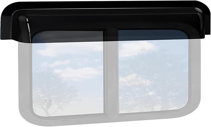 RV Window Rain Deflector Guard&Sun Visor Deflector,RV Window Visor Rain Guard,RV Window Blade Sun Rain Deflector Fit 36-42 inch Wide RV Sliding Window,Deflects Rain&Sun Protection for RV Camper Window