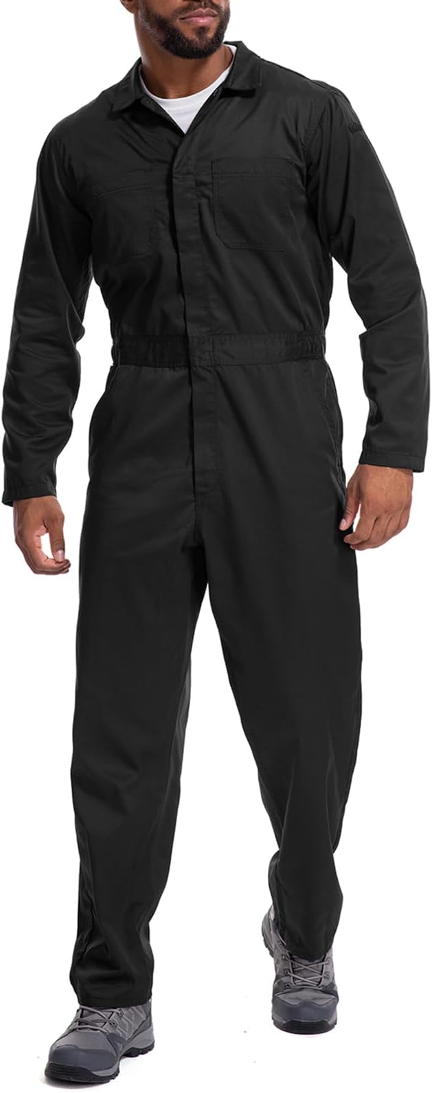 Coveralls for Men Long Sleeve Cotton Blend Work Jumpsuit with Multi Pockets Utility Work Wear