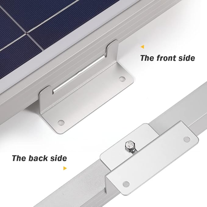 BougeRV 16 Units Solar Panel Mounting Bracket Kits, Solar Panel mounting z Brackets, RV Solar Panel mounting Brackets for Solar Panel, Supporting for RV, Roof, Boat, Off-Grid