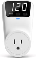 BSEED Voltage Protector Electronic Surge Protector Outlet, 1800W Wall Surge Protector for Refrigerator, TV, PC, Home Appliance, Voltage Regulator with LED Display Screen, Adjustable, 15A, 120V, 1 Pack
