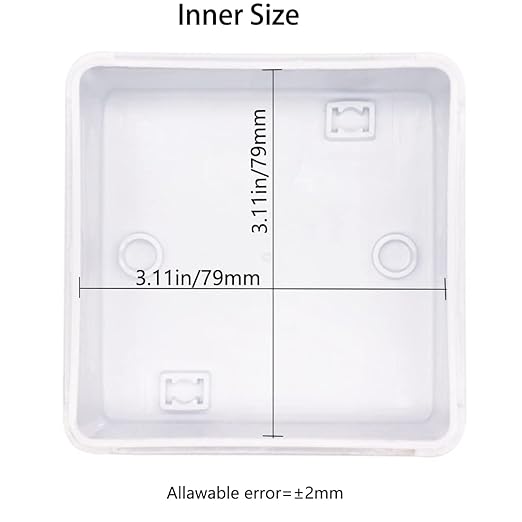 Junction Box, Zulkit Project Box with Reserved Holes IP55 Waterproof Dustproof Electrical Box ABS Plastic Project Enclosure White 3.4 x 3.4 x 2 Inch