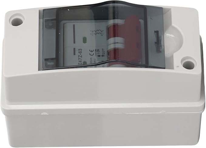 Miniature Circuit Breaker 63A for Solar Panels Outdoor Solar Disconnect Switch with IP65 Rated DIN Rail Enclosure and RV Breaker Box for DC500V