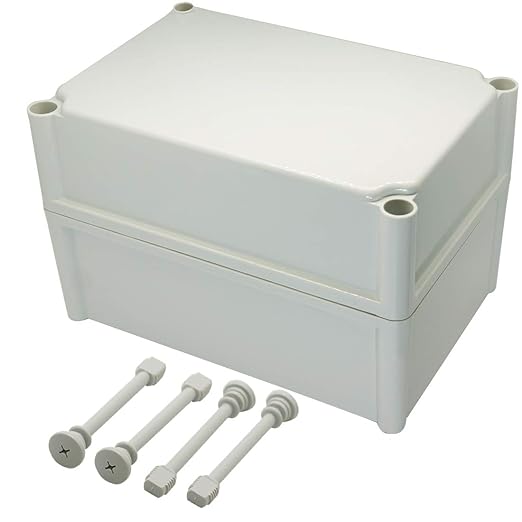 Zulkit Junction Box ABS Plastic Dustproof Waterproof IP67 Junction Boxes Universal Electrical Project Enclosure DIY Electronic Project Box Grey 11.02 x 7.48 x 7.09 inch (280 x 190 x 180 mm)