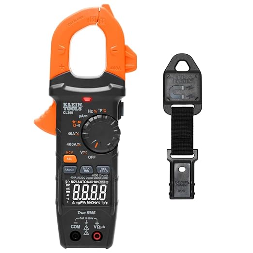 Klein Tools 80197 AC/DC Clamp Meter Kit with Magnetic Hanger, Auto-Ranging TRMS, 400 Amp, NCVT Voltage Tester, Professional Testing Kit
