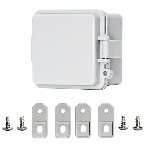 Weatherproof Electrical Box - Project Box Outdoor ABS Plastic Junction Box,Universal DIY Project Box for Indoor/Outdoor Use with Wall-Mount Bracket (3.5"x3.4"x2.3")