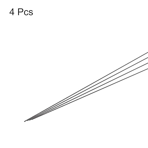 MECCANIXITY Carbon Fiber Rod Pole, 1mm x 300mm for RC Car Plane DIY Tool Wing Tube Quadcopter Arm, Pack of 4