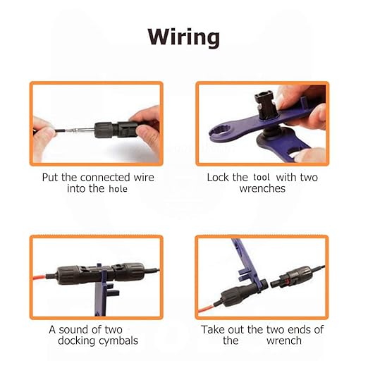 Solar Panel Crimping Tool,Crimping Tool Kit with 10PCS Connectors and 2PCS Spanner Wrench and 2PCS Y Solar Connectors and Solar Wire Crimping Tool for PV Cable
