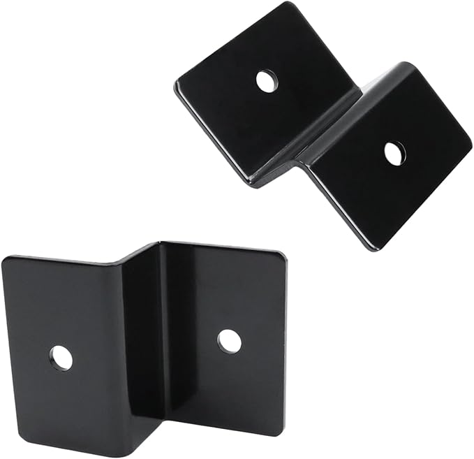 KUMGROT 2.6 Inch Solar Panel Z Brackets, Aluminum Alloy Solar Panel Brackets for for Solar Panels Roof RV Boat Off Grid, 16 Pcs Black Z Bracket