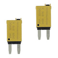 20A DC 12V-32V Manual Reset Circuit Breaker ATM Low Profile T1 Mini Blade Fuses Breakers for Car Trucks Marine Boat RV Solar and More,2 Pack