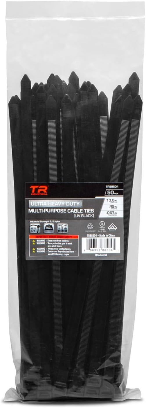 TR Industrial Ultra Heavy Duty Multi-Purpose UV Cable Ties (13.8")