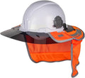 Klein Tools 03011 Hybrid Wide Brim Sombrero Sun Hat with Neck Flap, Hi-Visibility 1200D Fabric, and Universal Hard Hat Clips