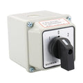 Baomain Universal Rotary Changeover Switch SZW26-20/D202.2D-H with Small&Higher Master Switch Exterior Box 660V 20A 3 Position 2 Phase (2.6"x2.6"x4.1")