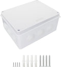 LeMotech Junction Box, ABS Plastic IP65 Waterproof and Dustproof, Universal Electrical Enclosure, Outdoor and Indoor Project Box, 10" x 7.9" x 4.7", White