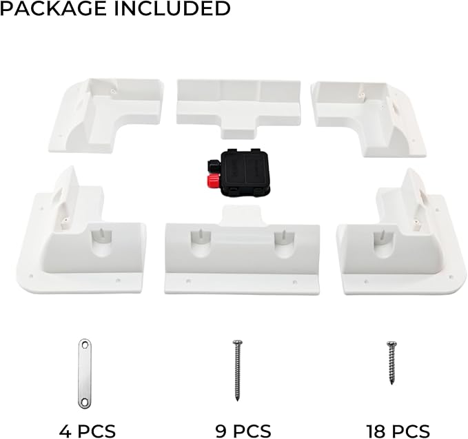 Solar Panel Mounting Brackets Kit, 7PCS Roof Mounts for RVs, Vans, Caravans, Sheds & Boats — Screw-Fix Only, Flat Roof Compatible, No Adhesive or Curved Roof Use