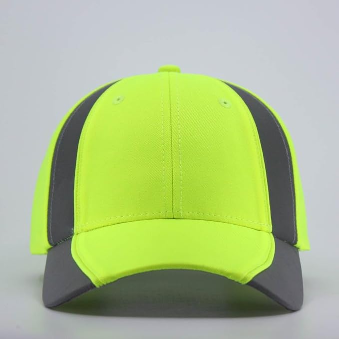 The Vintage Year Reflective High Visibility Piping Neon Polyester Twill Low Profile Structured Baseball Cap