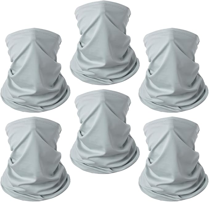 6 Pack Breathable Bandana Face Mask, Summer UV Protection Cooling Neck Gaiter Face Clothing