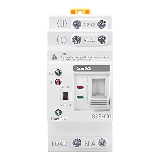 GEYA Mini ATS Dual Power Automatic Transfer Switch Electrical Selector Switches Uninterrupted Power Din Rail(2Pole 25A AC220V)