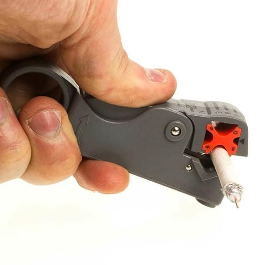 Cables Direct Online - Rotary Coax Coaxial Cable Stripper Cutter Tool For RG58 RG6 RG59 Quad, Dual Wire