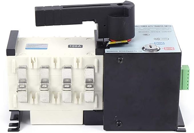 4P 100A Automatic Changeover Switch Rated 110/230V Dual Power Automatic Transfer Switch for Lighting Circuit, Insulation Transfer Switch Power Switch for Office Buildings, Shopping Malls, Banks