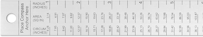 Alumicolor Aluminum Compass 12 inch Ruler Kit Tools for Geometry, Engineering, Drawing and Architecture