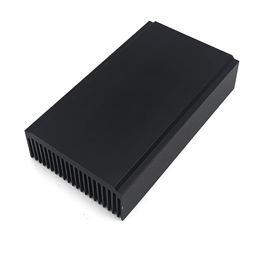 Large Aluminum Heatsink 4.72''x2.72''x1.06'' inch /120x69x27mm Heat Sink Cooling Black Oxide Radiator 22 Fin 120mm for Computer LED Chip Power Charger Router Amplifier PCB Board Adapter
