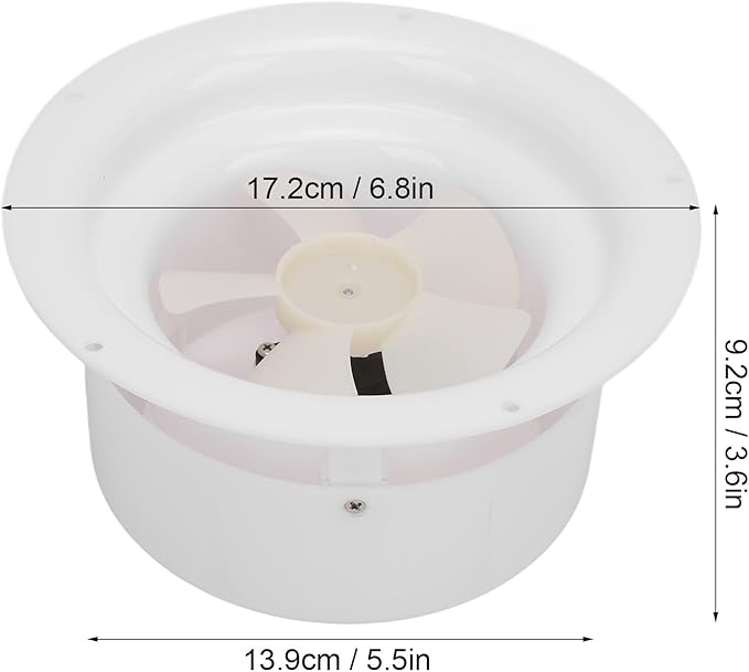 RV Solar Ventilation Fan,RV Solar Ceiling Vent Fan Comppact and Lightweight with ABS Material Strong Practicability, for RV Marine Shed Trailer
