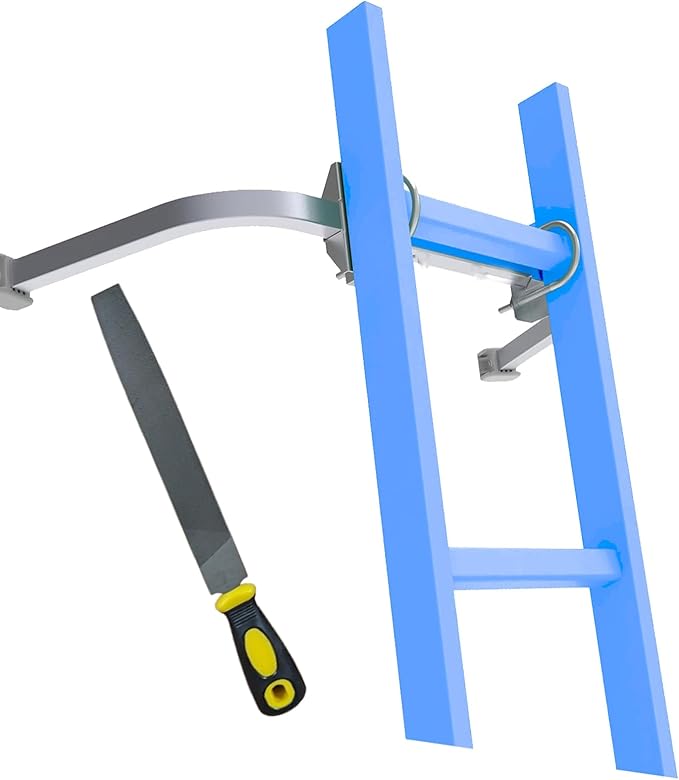 Ladders Stabilizer,Accessory for Roof Gutter Wing Span/Wall Extension Ladder Standoff Arms,Extension Ladder Accessory for Roof Gutter and 8” File