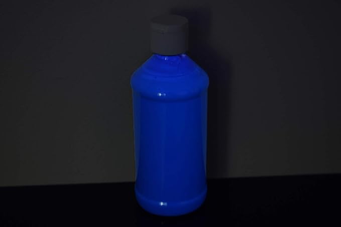 DirectGlow 8oz UV Blacklight Reactive Fluorescent Acrylic Paints (Black)